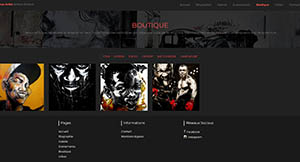 Page Boutique du site de l'artiste Deuz - www.deuz-artist.fr